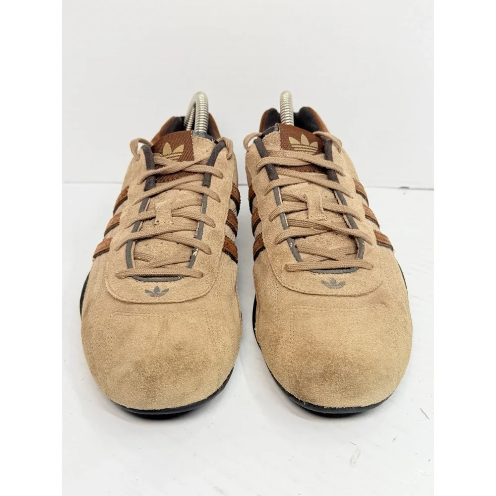Vintage 2005 Adidas Adi Racer Low Goodyear Brown Suede Driving Shoes 6.5